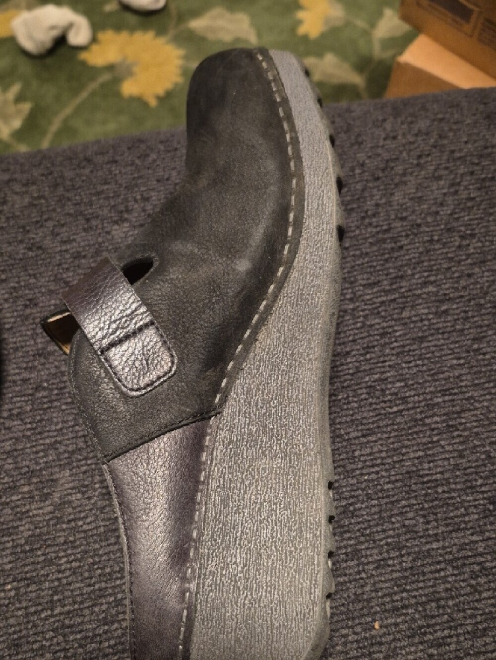 Dansko Black Leather Clogs with Buckle - Picture 7 of 11